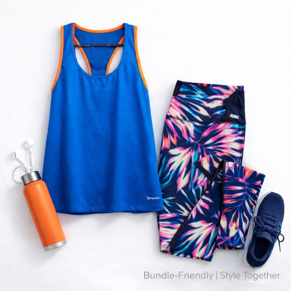 Reebok Tops - 🔥 Orangetheory Racerback Performance Tank | Blue/Orange | Size S